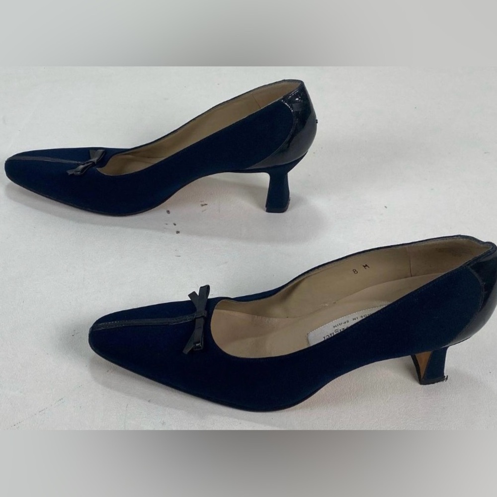 Etienne Aigner Navy Suede Pumps